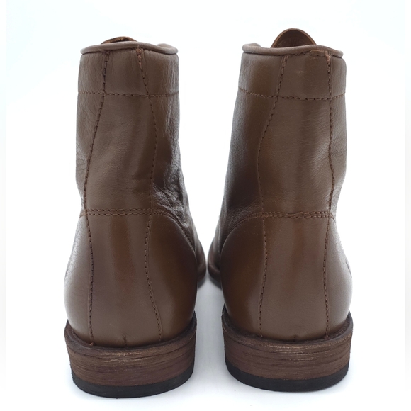 FRYE TYLER MENS Lace Up Hand Crafted Leather Boots Cognac Size 11.5 D main image 9
